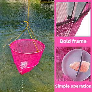 רשת מתקפל נייד צבעוני קל לדוג כלי דיג ילד סרטן מלכודת רשת - Product Image 4
