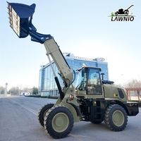 Cargadora telescópica LAWNIO 280 en stock con convertidor de par hidráulico y movimiento de alta y baja velocidad para trabajos municipales, cargadora diésel