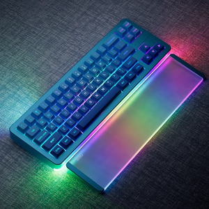 2024 acrylique givré repose-main 33CM <span class=keywords><strong>clavier</strong></span> en alliage d'aluminium repose-poignet <span class=keywords><strong>ergonomique</strong></span> <span class=keywords><strong>support</strong></span> de poignet 60% 70% <span class=keywords><strong>clavier</strong></span> - Product Image 1