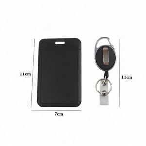 Porte-badge coulissant rétractable avec étui transparent pour cartes d'identité, cartes de visite, cartes d'accès ou cartes de bus, idéal pour le personnel de bureau et les événements - Product Image 4