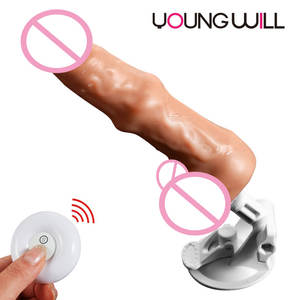 ソフトシリコンテレスコピックディードス柔軟でリアルな膣マッサージャー付きリモートコントロール振動ファルスクリトリス女性用 - Product Image 2