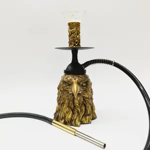 Fabrikanten Directe Verkoop Hars Ontwerp Adelaar Vorm Hookah Shisha Met Led Licht Spons Pakket