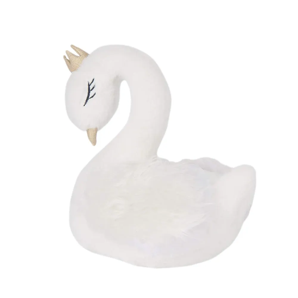 A137 Wholesale White Swan Princess Crown Stuffed Animal Plush Toy Doll Premium Customized Girls Gifts Soft Plush Princess Doll