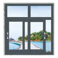 Fenêtres coulissantes en alliage d'aluminium et portes pare-soleil Fenêtres coulissantes en alliage d'aluminium anti-ouragan