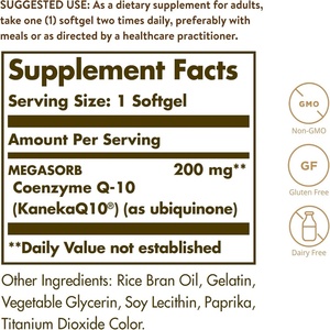 Cápsulas de CoQ10 y Megasorb de Alta Calidad y Fácil Absorción para Promover la Salud del Corazón y el Apoyo Antioxidante, Cápsulas Blandas de Uso Diario - Product Image 2