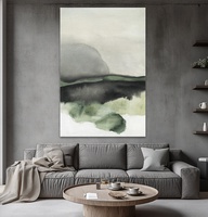 Peinture à l'encre de Chine moderne, simple et originale, texture peinte à la main, huile épaisse, abstraite, art mural de salon