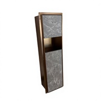 Boîte à mouchoirs dissimulée avec brosse WC et étagère de rangement, design intégré, support mural pour serviettes en papier, niche murale pour hôtels