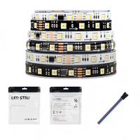 Nueva Tira LED RGBW WS2805 de 60 LED, DC24V, Clasificación IP20, Ra80, Blanco Ajustable de 3000K-6500K, Compatible con Wi-Fi
