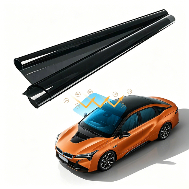 Bulk PET Car Window Film Roll Heat Insulation UV Block Privacy Security Tint Anti Scratch