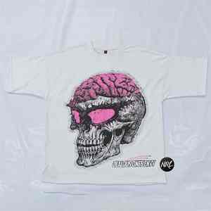 Camiseta informal holgada de algodón con estampado de diseño único, camiseta de manga corta con cuello redondo para verano 100% algodón - Product Image 3