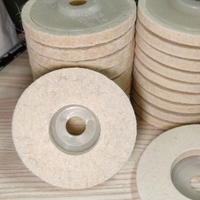 Roue de polissage en feutre de laine Liguang OEM personnalisable, 100 mm, en acier inoxydable, épaisseur 8 mm, pour travaux métalliques, moyenne dureté