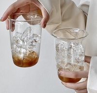Westgreen vente en gros nouveau Style minimaliste glacé américain Latte tasse à café 465ml eau potable thé lait verre à haute teneur en borosilicate