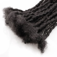 Extensions de Locs en Cheveux Humains Naturels avec Pointes Bouclées, 100% Faits Main, Méthode Originale de Dreadlocks au Crochet