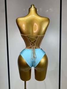 Set Tre Pezzi da Donna con Maniche Lunghe e Strass Scintillanti per Spettacoli, Drag Queen, Discoteca, Feste Serale e Compleanni - Product Image 5