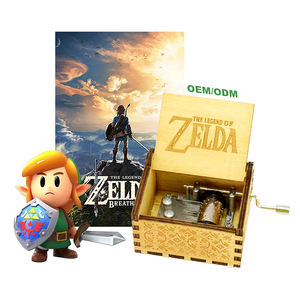 Boîte à musique Zelda Song of Storms, très petite, mécanisme de boîte à musique, boîte à musique en bois à manivelle, approvisionnement en gros B2B - Product Image 1