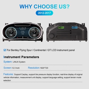12.3" LCD <b>Digital</b> Instrument Cluster <b>Car</b> Dashboard Virtual Cockpit Upgrade <b>for</b> Bentley Continental GT Flying Spur 2012-2017 - Product Image 3