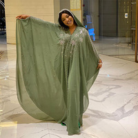Robes Africaines pour Femmes Dashiki, Vêtements Boubou Traditionnels Perlés Diamant, Abaya Musulmane Islamique