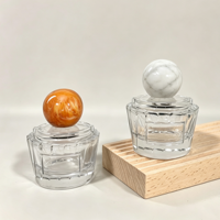 Nouvelle conception – Flacons en verre de 70 ml à forme spéciale avec bouchon à sertir, flacon vaporisateur de parfum hautement transparent avec capuchon à bille en résine