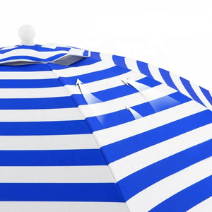 Parapluie de plage rayé bleu méditerranéen étanche Portable pour la commande en gros de stations de plage espagnoles - Product Image 3