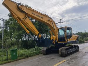 Excavatrice sur chenilles multifonctionnelle d'occasion d'origine coréenne Hyundai 220lc-9s, moteur Yanmar, pompe à roulements, haute efficacité, testée, vidéo - Product Image 3