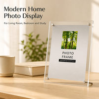 Cadre photo en acrylique transparent avec fixation par vis aux quatre coins pour photos, certificats, documents, maison, bureau, tailles personnalisées