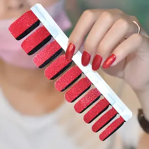 color personality eco-friendly nail sticker nail wraps 100% nail polish strips