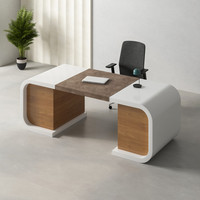 Bureau de travail haut de gamme Table de bureau modulaire meubles noir Corian pierre chaise de bureau exécutif