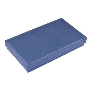 Caja de almacenamiento decorativa azul satinado, caja de regalo de cartón vacía para organizar artículos pequeños - Product Image 3
