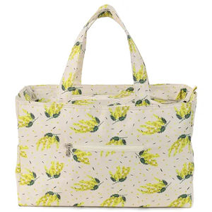 Sac à déjeuner pliable imperméable toutes saisons avec fermeture éclair, motif Mimosa, sac à main portable pour femme, capacité 3L+ - Product Image 3
