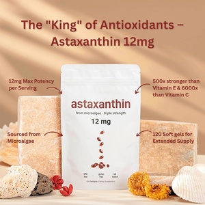 Capsules d'astaxanthine en gélule, astaxanthine naturelle en vrac, complément alimentaire antioxydant, capsule d'astaxanthine 12 mg - Product Image 4