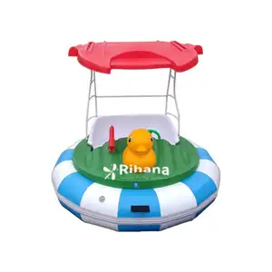 China supply of polyethylene 1-2 person collision boat cartoon air circle adult water amusement equipment collision boat