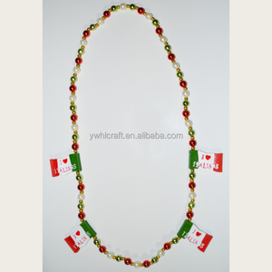 Collier de perles personnalisé HLC avec drapeaux italiens, <span class=keywords><strong>d</strong></span>écorations amusantes, fournitures <span class=keywords><strong>pour</strong></span> fêtes de carnaval, cadeaux promotionnels - Product Image 2