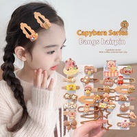 Lot de 14 pinces à cheveux Kapibara style doux pour enfants, accessoires de fête en plastique pour bébés filles