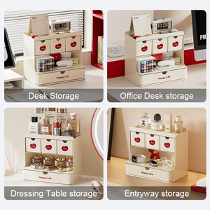 Organizador de Escritorio Moderno UFORU, <span class=keywords><strong>Caja</strong></span> de Almacenamiento de Plástico con Cajón <span class=keywords><strong>para</strong></span> Ahorrar Espacio, <span class=keywords><strong>para</strong></span> Oficina, Escuela, Portalápices de Lujo - Product Image 4