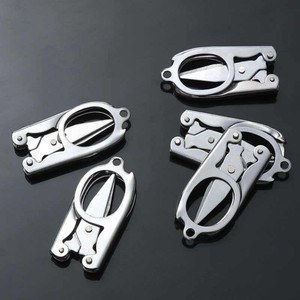 Mini Tijeras Plegables de Acero Inoxidable en Forma de V, Multiusos, para Viajes, Manualidades, Pesca, Llavero, Recorte de Cabello, Uso Doméstico - Product Image 1