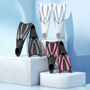 Diseño clásico Swim Flipper Snorkel Buceo Aletas de natación Hoja larga Aletas de buceo gratis - Product Image 1