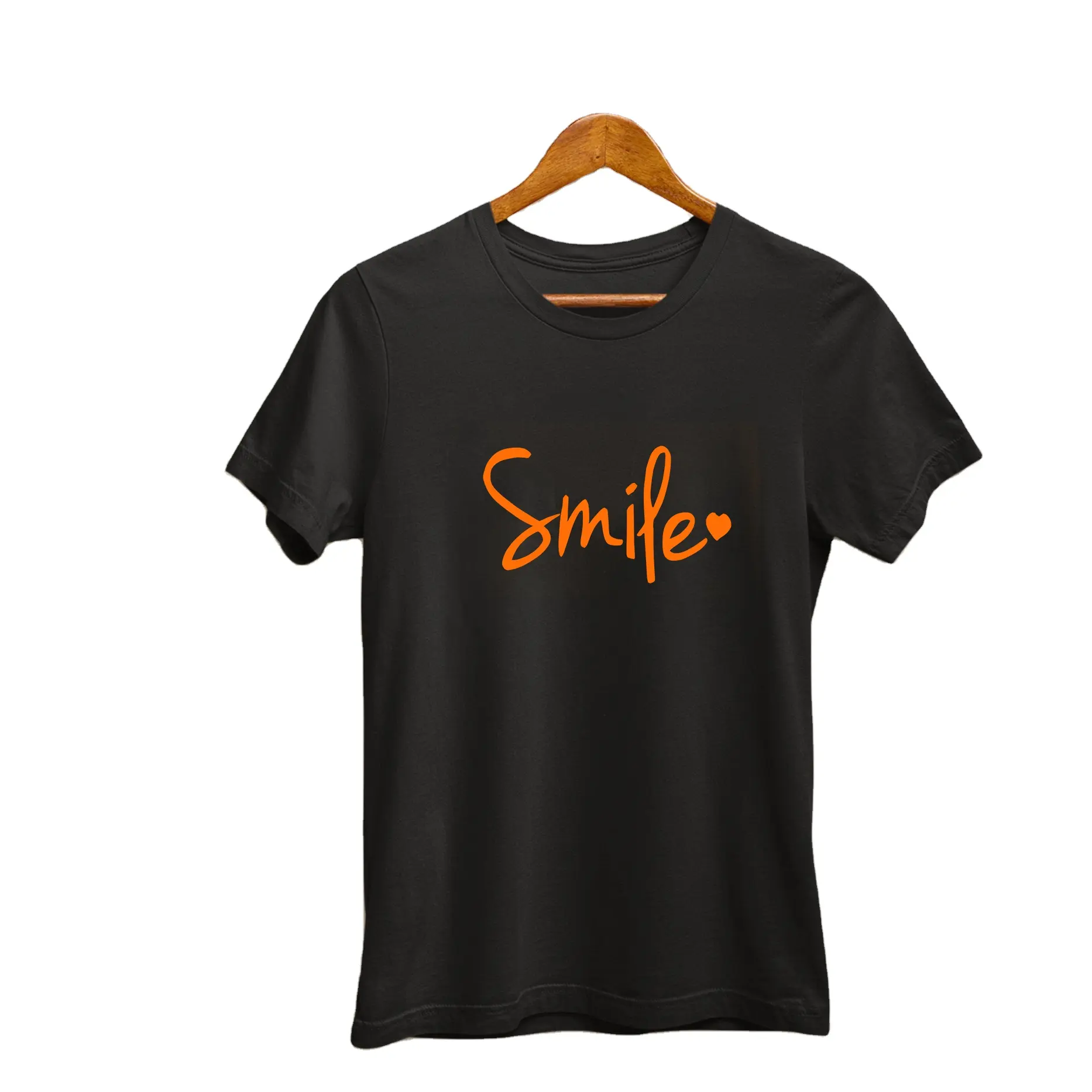 Özel tasarım baskı için özel Logo nefes örme o-boyun gömlek ile 2024 erkek yüksek kalite % 100% pamuk elastik T-Shirt