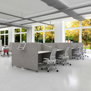 Mobili Economici e Moderni per Call Center, Postazioni di Lavoro Personalizzate in Legno E1, Marca ICON - Product Image 1