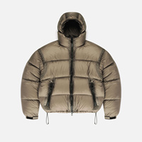 Doudoune Hiver Légère Matelassée Personnalisée par le Fabricant, Manteau Réversible Coupe-Vent en Nylon de Meilleure Qualité