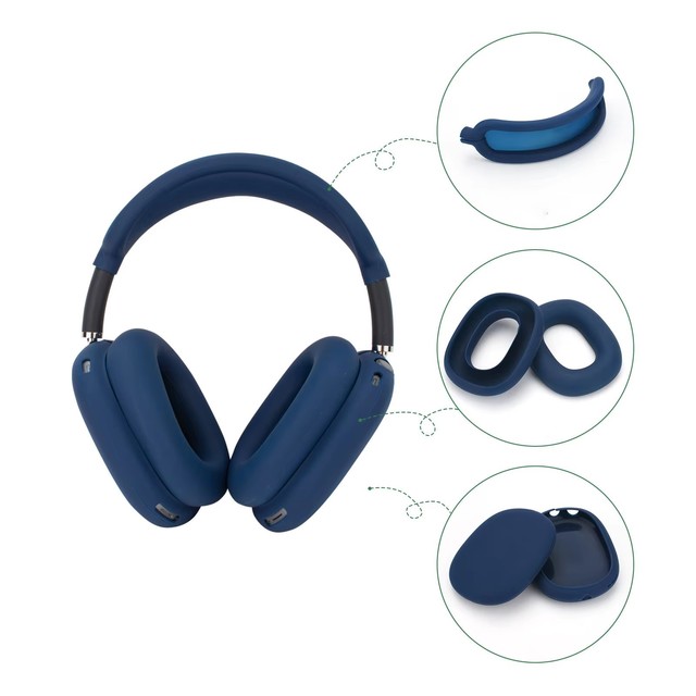 Three-piece Set for Apple AirPods Max Headphone Protective Cover, Headband Cover, Shell Cover, Upgraded Ear Cap Set