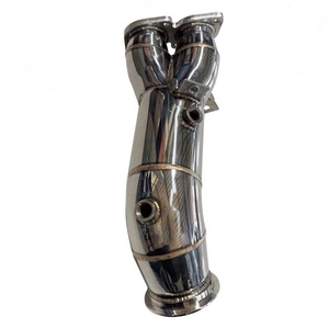 Tubería de Escape Individual Turbo de Acero Inoxidable T-304 Pulido con Salida en Y de Doble Espiral y Banda en V para <span class=keywords><strong>BMW</strong></span> <span class=keywords><strong>135i</strong></span> 335i N55B30 E82 E92 11-12 - Product Image 3