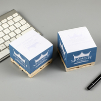 S3307 personnalisé petite palette Cube de notes autocollantes blocs-notes promotionnels palette en bois bloc-notes bloc-notes autocollant logo personnalisé