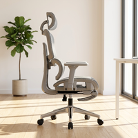 Chaise de bureau ergonomique en maille avec dossier haut, accoudoirs réglables en 3D et inclinaison à grand angle, chaise de bureau robuste pour ordinateur