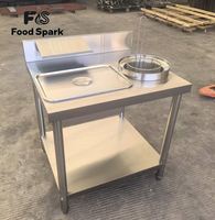 Table de panure pour poulet en acier inoxydable, équipement de restauration