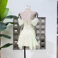 Robe en dentelle et maille moelleuse, style été 2026, nouvelle collection, haut de gamme, élégante et raffinée