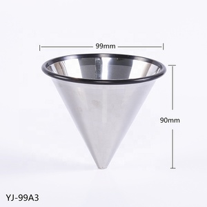 Muestra Gratuita Disponible YOUJIU - Portafiltro de Café Moderno de Acero Inoxidable de 115 mm de Diámetro, Filtro de Cono Ecológico para 3 Tazas - Product Image 2