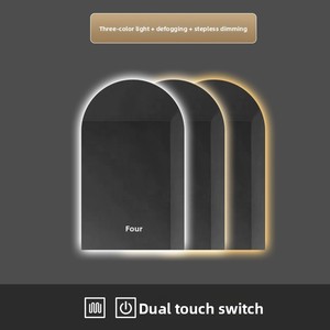 Modern LED Backlit Glass <strong>Mirror</strong> Anti-explosion <strong>Feature</strong> Handmade Arched Full-Length Design for Bedroom Living Room <strong>Wall</strong> Mounting - Product Image 4
