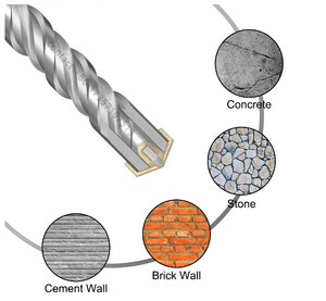<span class=keywords><strong>SDS</strong></span> Max Dupla Flauta Concreto <span class=keywords><strong>Sds</strong></span> Plus Broca Cruz Dicas Cabeça Martelo Alvenaria Martelo Brocas <span class=keywords><strong>Bits</strong></span> M-311 - Product Image 4