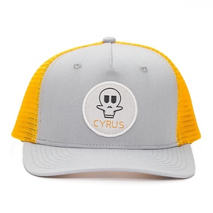 Gorras Trucker con Logotipo de Parche Tejido en Sarga de Algodón, Gorras Estructuradas de 5 Paneles con Malla Trasera Personalizadas - Product Image 3