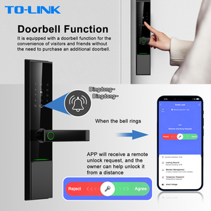 Cerradura Inteligente <span class=keywords><strong>para</strong></span> Puerta Exterior Tolink, Impermeable, con Huella Dactilar, de Aleación de Aluminio, Compatible con Tuya TTlock - Product Image 3